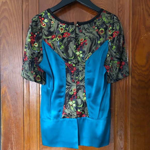 BILLTORNADE 100% Silk Botton Back Blouse - Picture 2 of 7